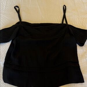 Prada Black Off-Shoulder Layered Camisole